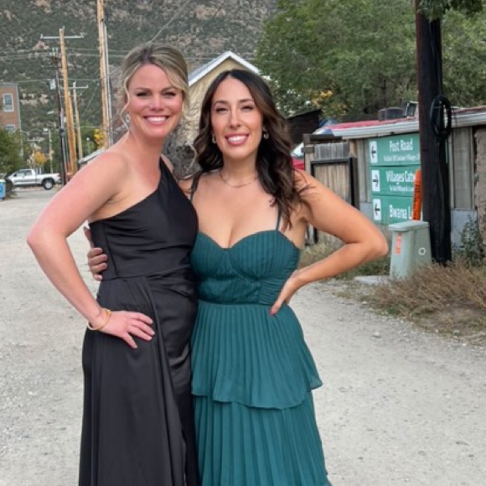 Lulus Green wedding guest dress